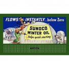 HO 1 1/2" x 3" BILLBOARD SIGN GLOSSY INSERT SUNOCO WINTER OIL