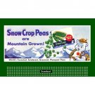 HO 1 1/2" x 3" BILLBOARD SIGN GLOSSY INSERT SNOW CROP PEAS HO 1 1/2" x 3" BILLBOARD SIGN GLOSSY INSERT SNOW CROP PEAS
