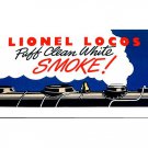 GLOSSY PUFF CLEAN WHITE SMOKE BILLBOARD INSERT LIONEL Compatible 310 GLOSSY PUFF CLEAN WHITE SMOKE BILLBOARD INSERT LIONEL Compatible 310