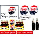 PEPSI NY LINT TOYS SELF ADHESIVE STICKERS SET