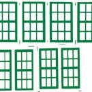 SMALL BUILDINGS WINDOW SET GREEN for American Flyer S Gauge Trains Parts SMALL BUILDINGS WINDOW SET GREEN for American Flyer S Gauge Trains Parts