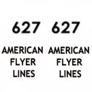 American Flyer Trains 627 Girder Car Adhesive Sticker Set S Gauge