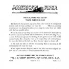 AMERICAN FLYER M2874 TRAINS TRACK CEANING CAR INSTRUCTIONS S GAUGE-Copy