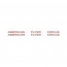 AMERICAN FLYER TRAINS CIRCUS FLAT CAR WATER SLIDE DECAL for S Gauge Scale Parts AMERICAN FLYER TRAINS CIRCUS FLAT CAR WATER SLIDE DECAL for S Gauge Scale Parts