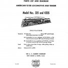 AMERICAN FLYER 335 K335 M3150 SERVICE PARTS SHEET TRAINS - Copy of Original AMERICAN FLYER 335 K335 M3150 SERVICE PARTS SHEET TRAINS - Copy of Original