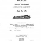 AMERICAN FLYER 474-5 SERVICE PARTS SHEET TRAINS - Copy of Original