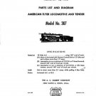 AMERICAN FLYER 307 M1599 SERVICE PARTS SHEET TRAINS - Copy of Original