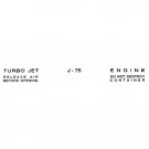 JET ENGINE CANNISTER WATER SLIDE DECAL for American Flyer S Gauge Trains  Parts