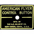 AMERICAN FLYER TRAINS LABEL YELLOW ACCESSORY/ACTION CAR WATER SLIDE DECAL early AMERICAN FLYER TRAINS LABEL YELLOW ACCESSORY/ACTION CAR WATER SLIDE DECAL early