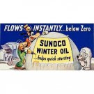 SUNOCO WINTER OIL BILLBOARD GLOSSY STICKER 3"x1.5"