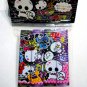 Kawaii Skulls Pencil + Cap + Eraser Set (Dark Pink)
