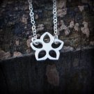 Delicate Silver Flower Blossom Necklace