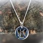 Delicate Silver Guardian Angel Punch Out Necklace