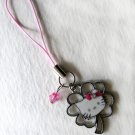 Hello Kitty Charm (Pink Flower + Crystal)