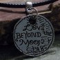 Charm Necklace - Antique Charm Necklace - Antique Silver "Love Beyond the Moon and Stars" Pendant