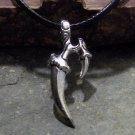 Charm Necklace - Antique Silver Talon Claw Tooth Pendant
