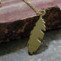 Gold Feather Charm Necklace