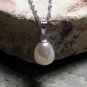 925 Silver White Freshwater Pearl Pendant Necklace