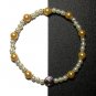 Kazumi Elastic Glass Pearl Bracelet [04] Apricot Yellow