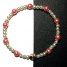 Kazumi Elastic Glass Pearl Bracelet [19] Pink