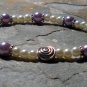 Kazumi Elastic Glass Pearl Bracelet [29] Lavender Purple