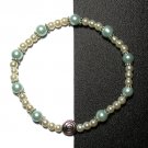 Kazumi Elastic Glass Pearl Bracelet [36] Sky Blue