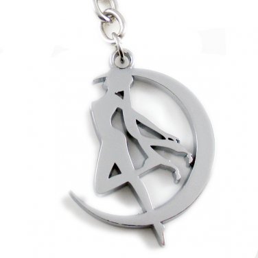 Sailor Moon Usagi Silhouette with Crescent Moon Key Chain