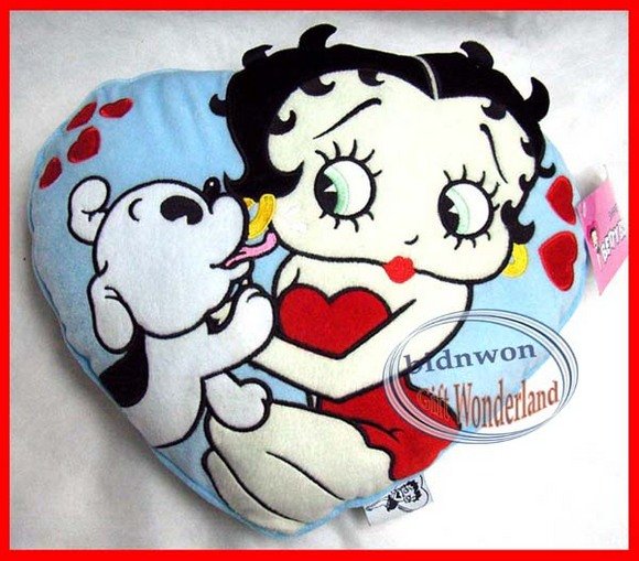 BETTY BOOP Heart Cushion Pillow gift bedroom women ladies girls
