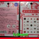 Japan Sanrio Hello Kitty Glitter Nail Art Sticker Decal girls x 3 Pcs Set