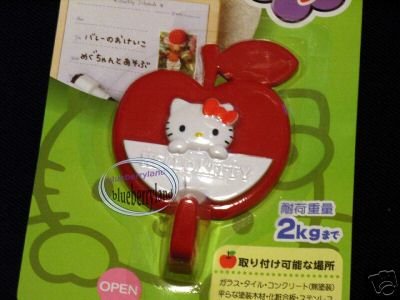 Sanrio HELLO KITTY Adhesive red APPLE Hook home kitchen