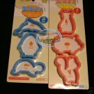 Japan 6 Ham Cheese cutter cookie Cutter Molds set animal shaped mould B