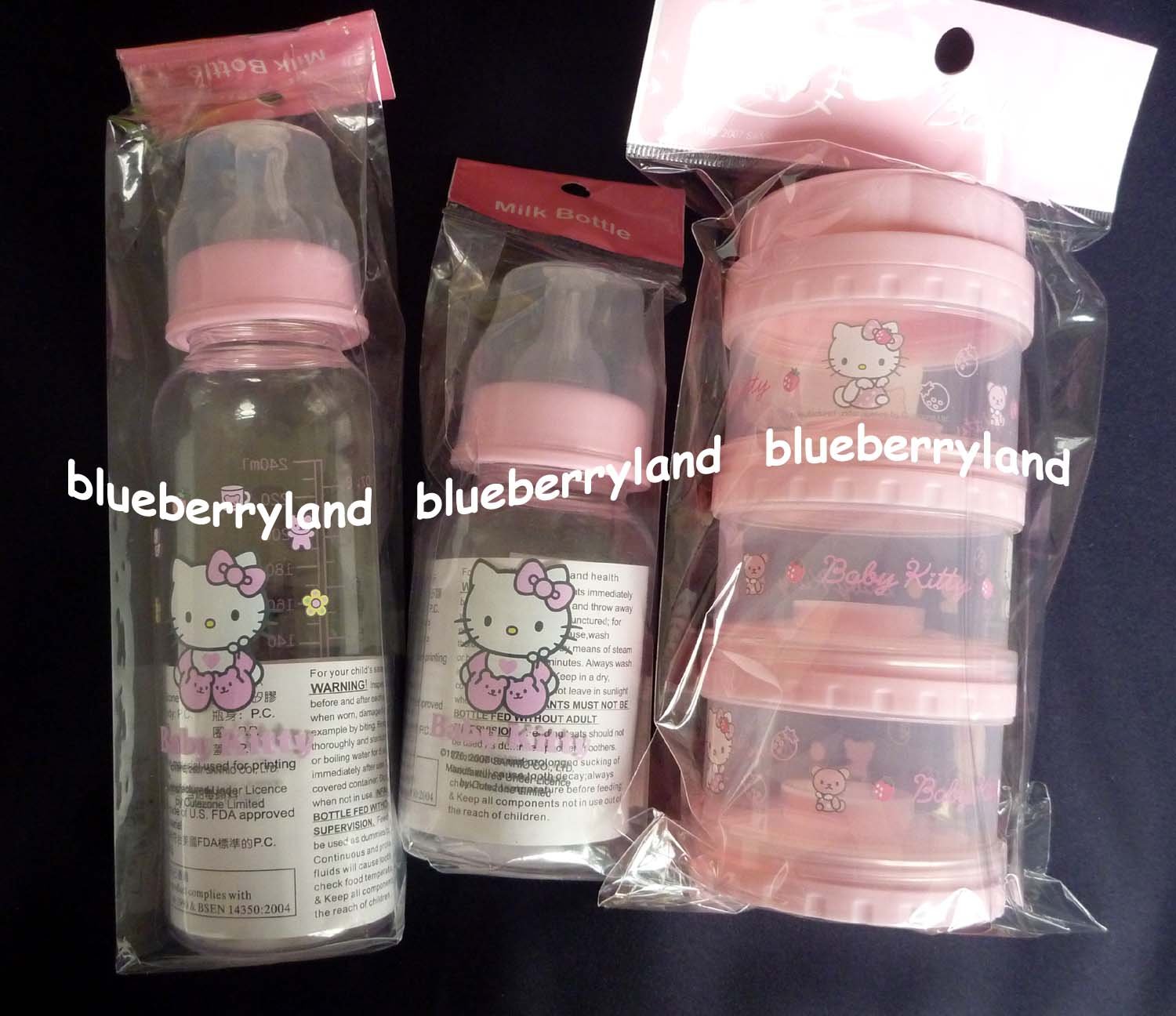 Sanrio HELLO KITTY Baby bottle 240ml 130ml Powder Container