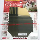 Japan Stainless Steel 5 Sided Cake Decorating Comb Icing side Decorator Scraper Smoother Design