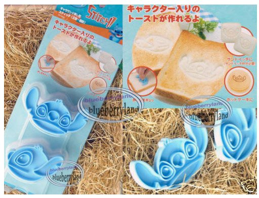 Japan Disney STITCH Toast Bread Sandwich Maker Stamp Mould Mold tools kids ladies