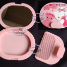 Sanrio HELLO KITTY Pocket Compact Make Up Mirror & comb set