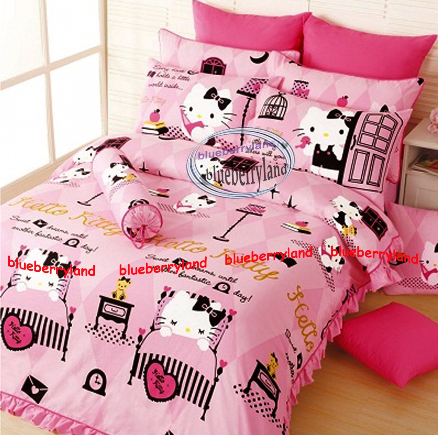 Sanrio HELLO  KITTY  Bedding Set  QUEEN Size Duvet Cover 