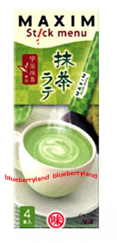 Maxim Caf&Atilde;&copy; Stick Menu Matcha Latte Green Tea Flavor 4 sachets instant drink home office