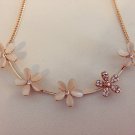 Cat Eye Opal Flower Crystal Chocker Necklace Fashion Rhinestone Jewelry Jewellery women ladies girls