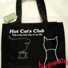 Hot Cat Club Shoulder Satchel Tote Back to School Bag Weekend Shopping Purse