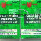 2x EAGLE BRAND MEDICATED OIL 24ML PAIN RELIEF ~ SINGAPORE