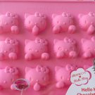 Sanrio HELLO KITTY SILICON mold Chocolate ICE jelly Mould PINK baking