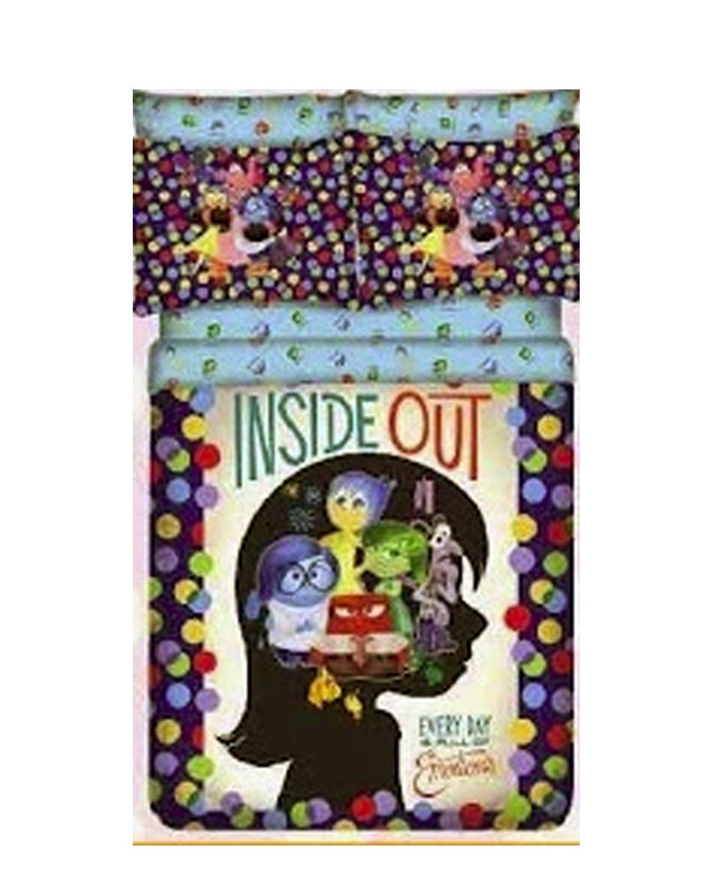 Disney Pixar Inside Out Bedding Set Double size Duvet Cover Fitted Sheet 4pc set C