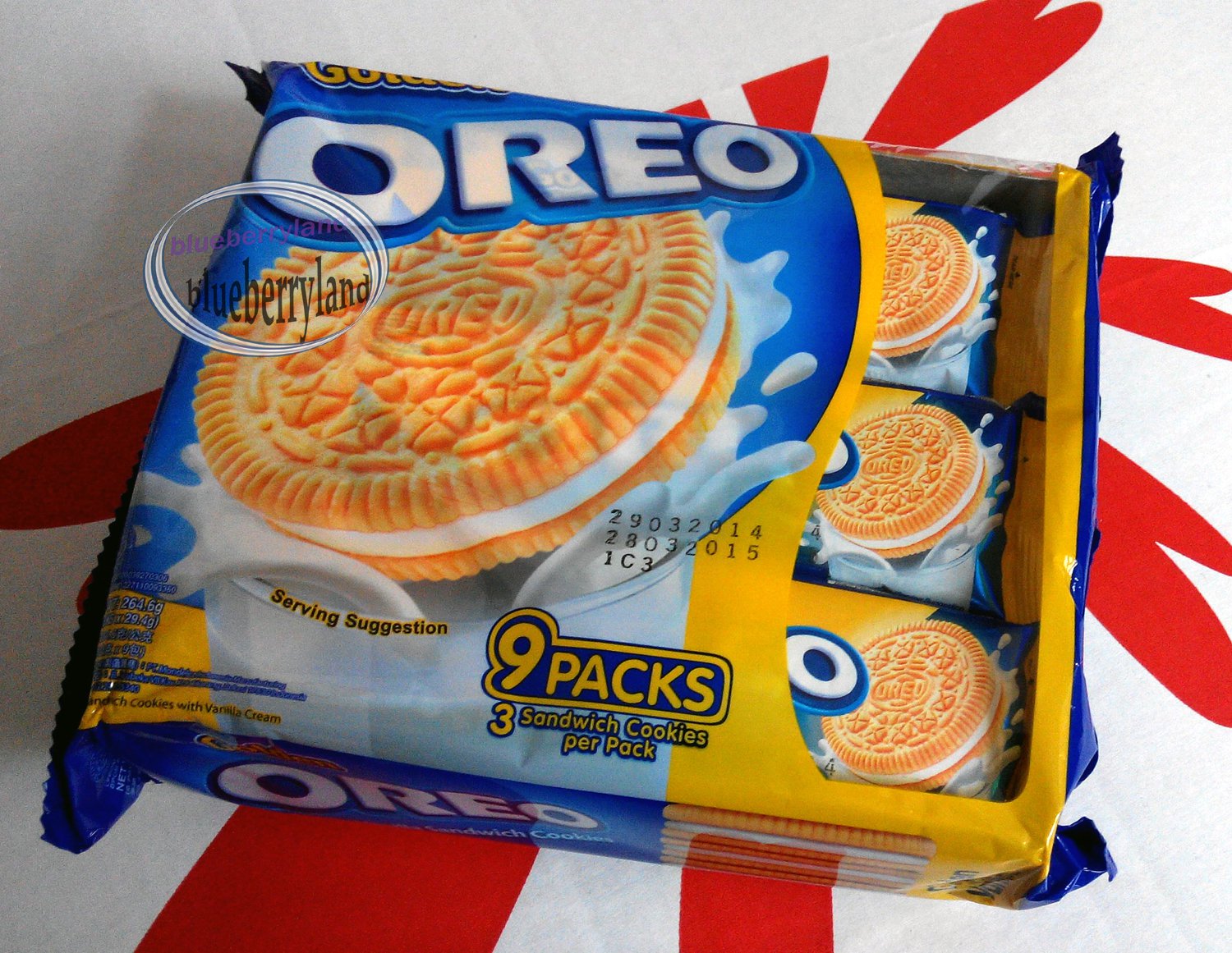 Oreo Golden Oreo Vanilla cream flavor Sandwich cookie Biscuit packs