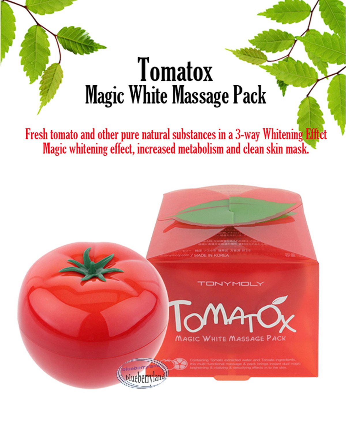 Tonymoly Tomatox Magic Massage Pack 80g Instant Whitening Brightening