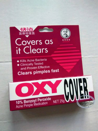 OXY COVER Acne Medication Face Clear Pimple Treatment  25g Regular Strength