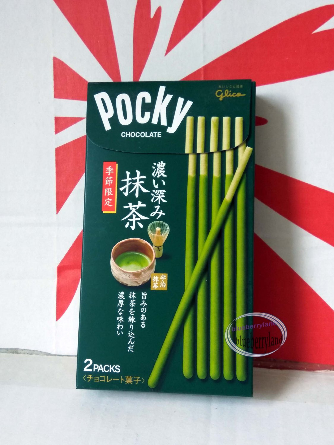 Japan Glico POCKY Matcha Green Tea Flavor Biscuit Sticks snack Pretzel Stick