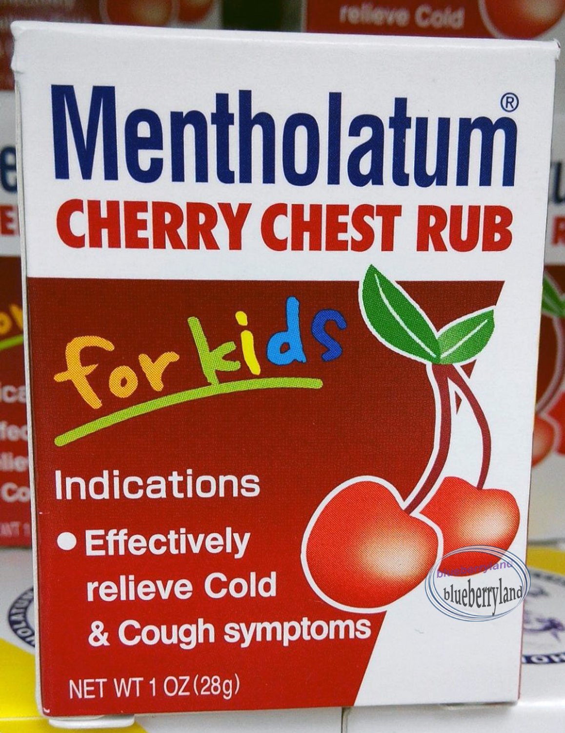 Mentholatum Cherry Chest Rub for Kids 28g or 1.76 Oz