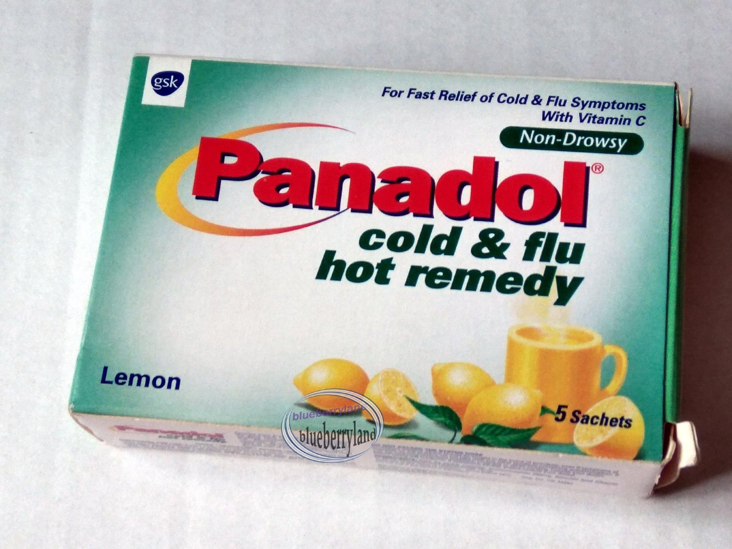 Panadol Cold & Flu Hot remedy Lemon Cough cold & Flu relief non-Drowsy