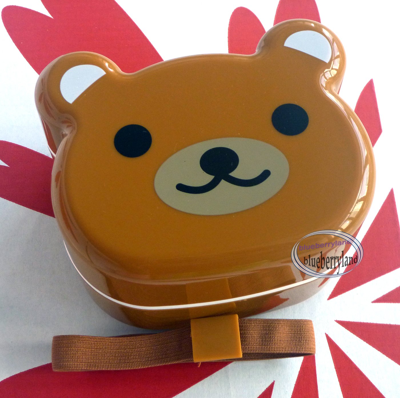 Japan 2tiered Bento Lunchbox Belt Bear Shaped lunch box set ladies kids