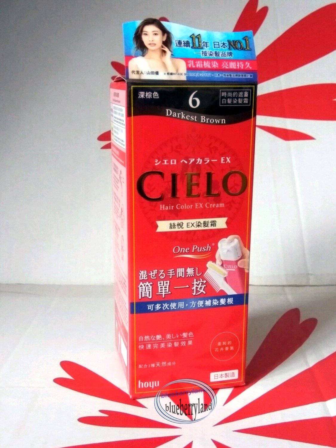 Japan hoyu CIELO Hair Color EX Cream for gray hair 6 dark brown
